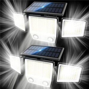 Solar Motion Sensor Lights Outdoor Waterproof LED Security Flood Lights Garden Y